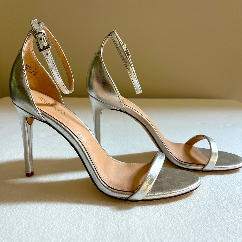 Rachel Zoe Silver Metallic Sandals.  Worn once.  Size 9.  Excellent condition!